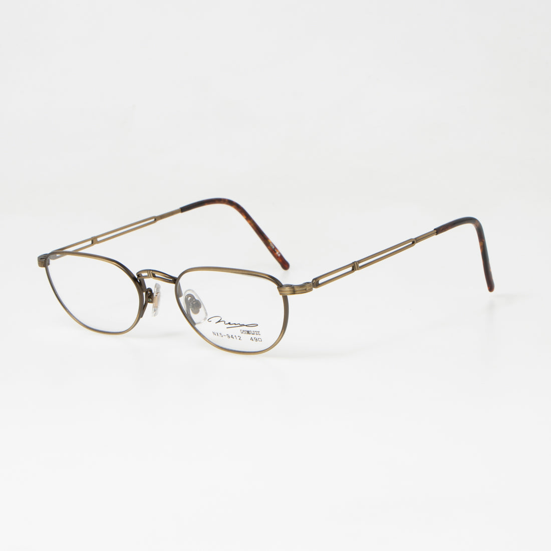 ヌー NEUX メガネ 眼鏡 アイウェア レディース メンズ,アンティークゴールド
