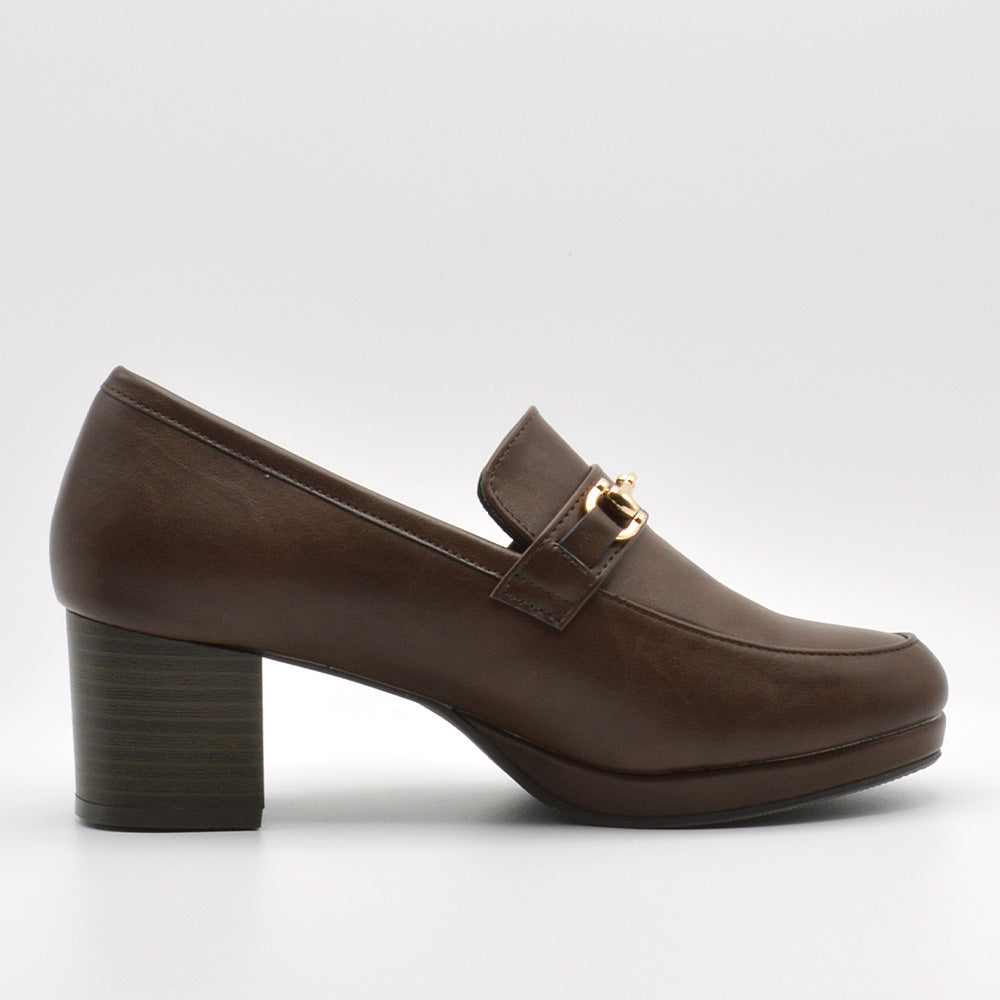 ニューヨークスターズ ボブソン NEW YORK STARS BOBSON パンプス レディース NYBビット 8522 NEW YORK STARS BOBSON ローファー 厚底 滑りにくい (ブラウン) ブラウン