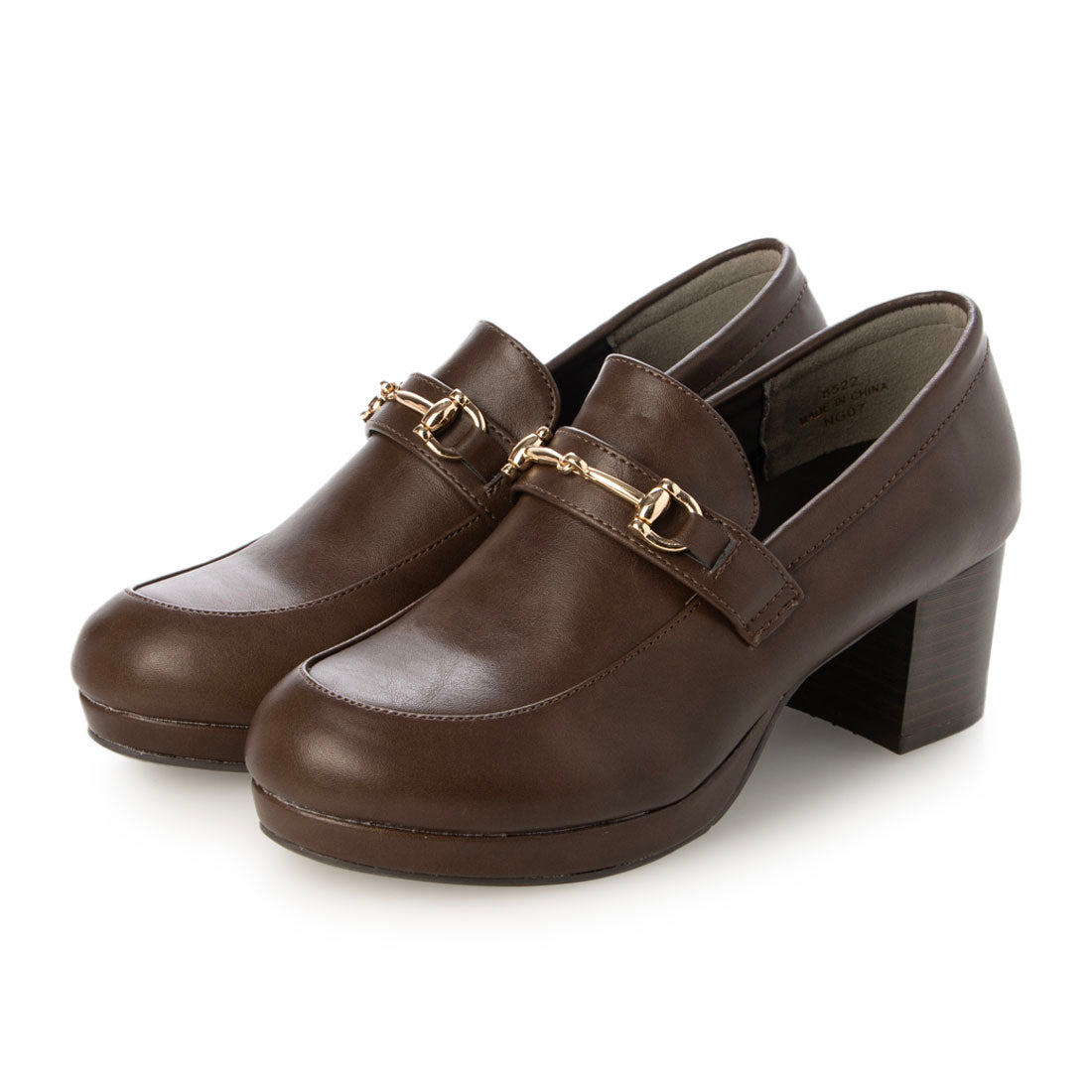 ニューヨークスターズ ボブソン NEW YORK STARS BOBSON パンプス レディース NYBビット 8522 NEW YORK STARS BOBSON ローファー 厚底 滑りにくい (ブラウン) ブラウン