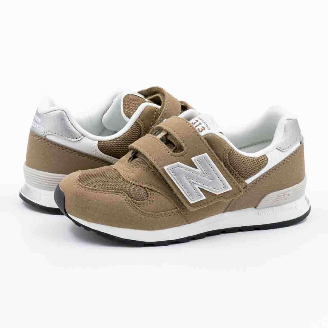 ニューバランス New Balance キッズ ジュニア スニーカー PO313 ブラウン 運動靴 子供靴 男の子 女の子 マジックテープ ベルクロ (ブラウン(TH2)) ブラウン(TH2)
