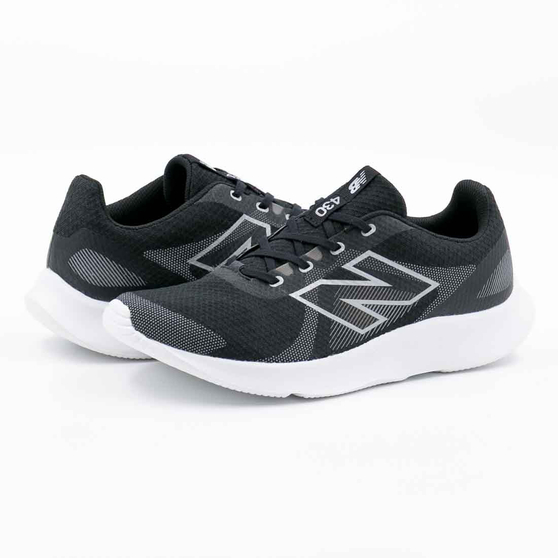 ニューバランス New Balance メンズ スニーカー ME430 4E 幅広 ワイド ゆったり 軽い ウォーキング ランニング スポーツ ジム 通気性 (ブラック(LK4)) ブラック(LK4)