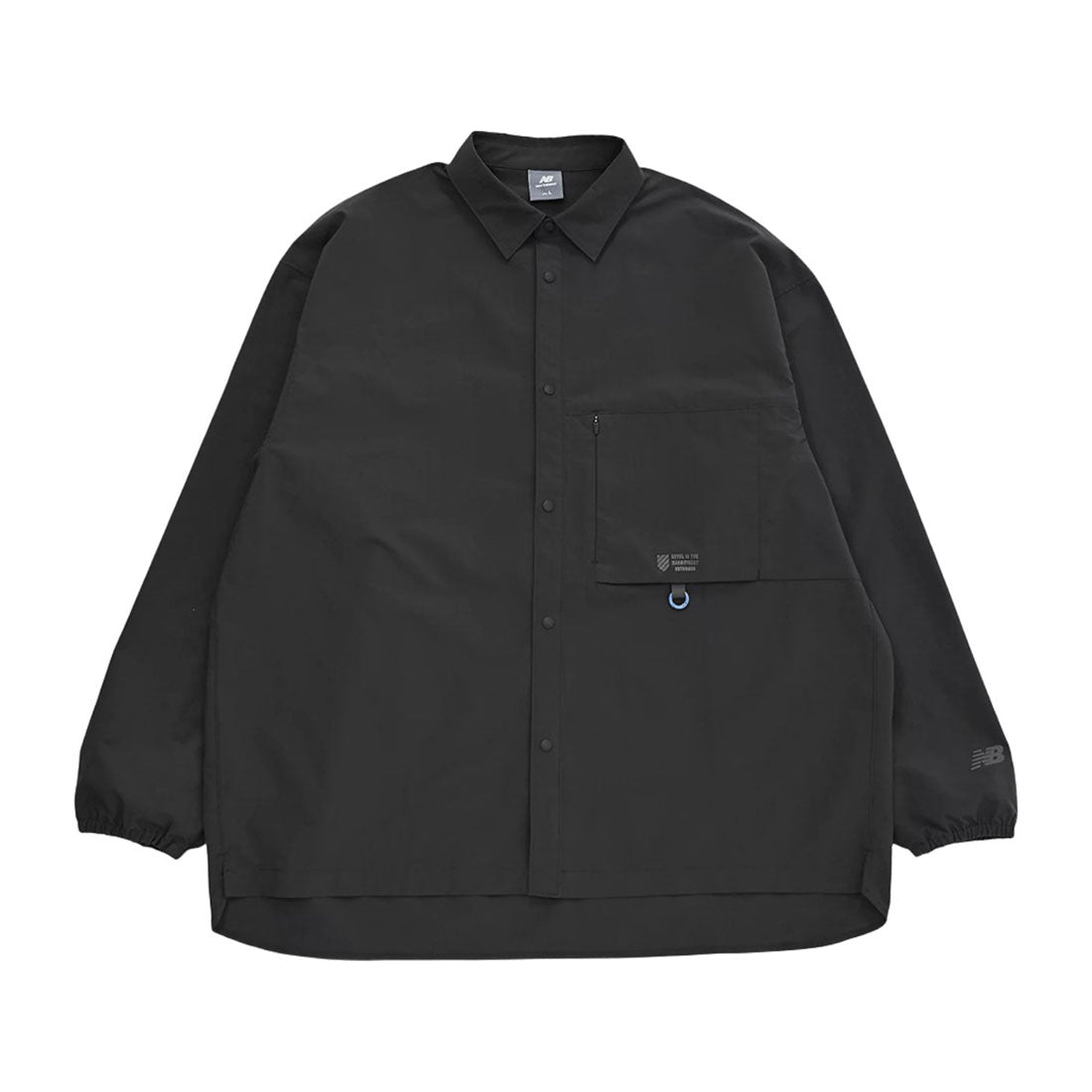 ニューバランス New Balance New Balance Oversized Long Sleeve Shirts(ニューバランス オーバーサイズ ロングスリーブ シャツ) (Black Cement) Black Cement