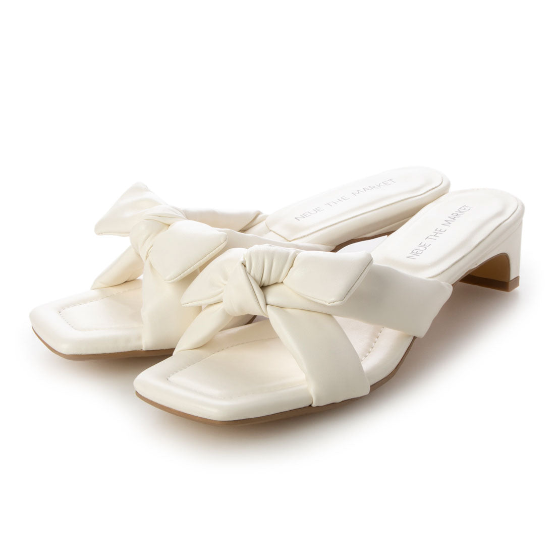 ノイエ ザ マーケット NEUE THE MARKET ミュールサンダル/TM23901,アイボリー
