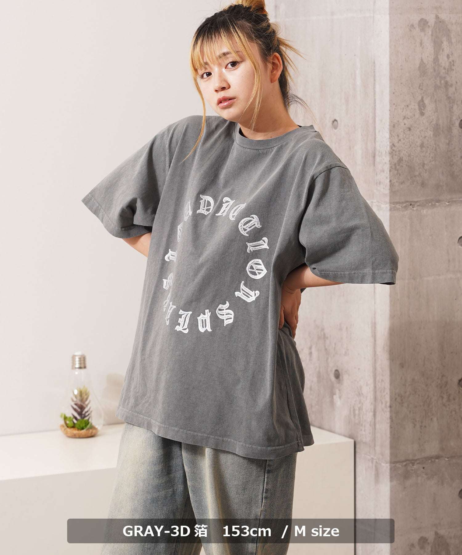 ワンフォークロージング 1111clothing アソートデザイン ピグメントTシャツ (BLACK-スタッズ) BLACK-スタッズ