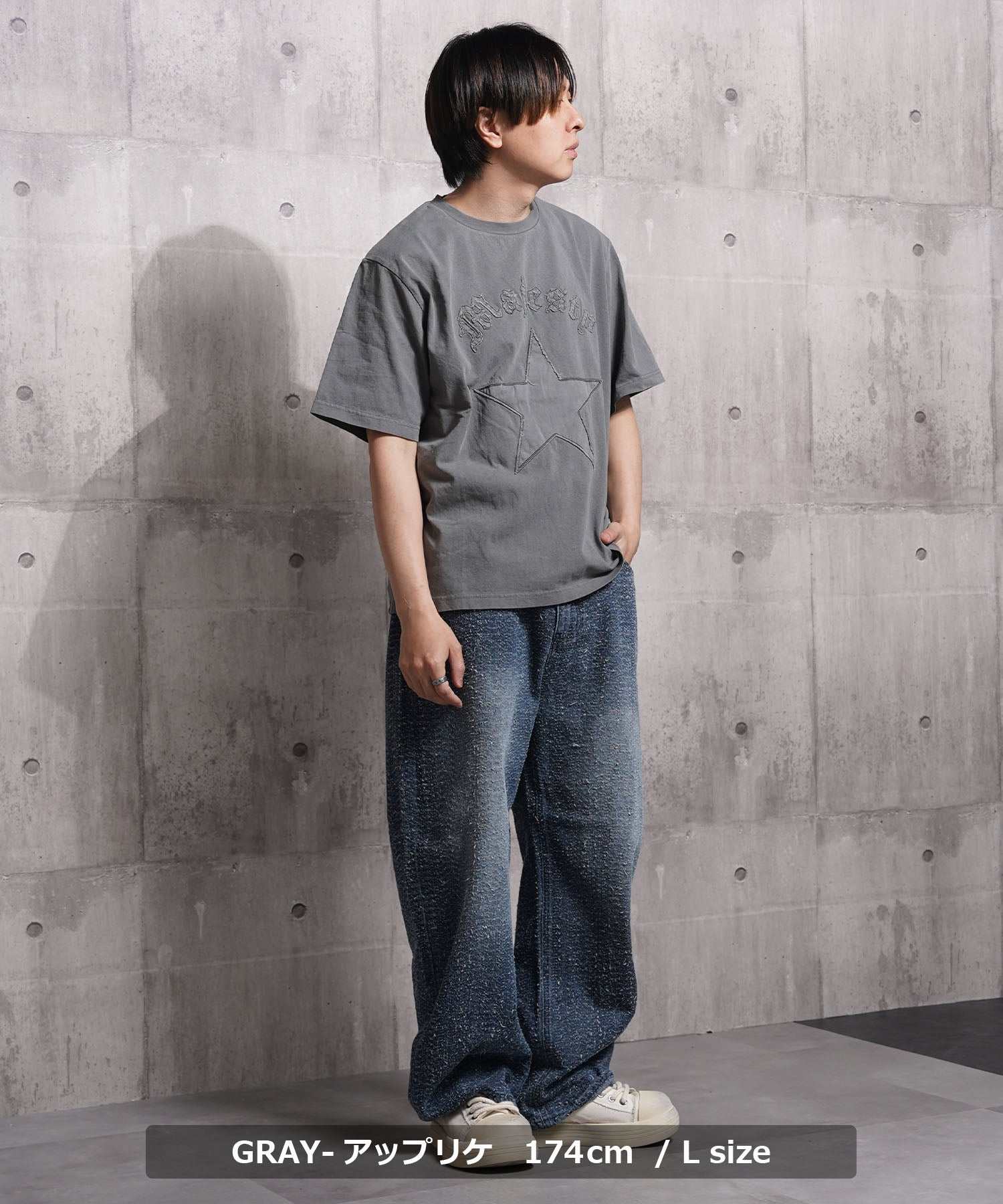 ワンフォークロージング 1111clothing アソートデザイン ピグメントTシャツ (BLACK-スタッズ) BLACK-スタッズ