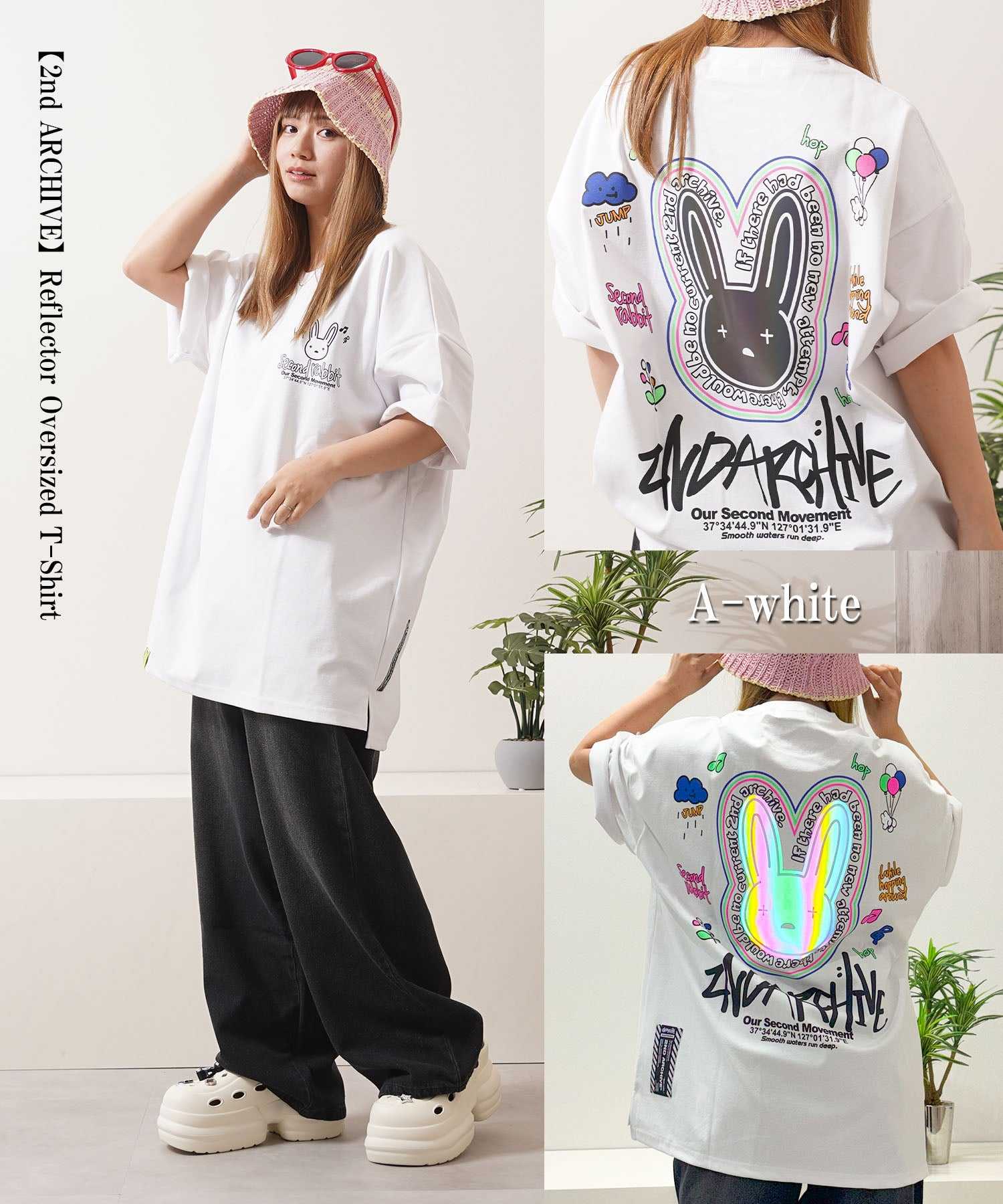 ワンフォークロージング 1111clothing 2nd ARCHIVE リフレクター Tee (C-black) C-black