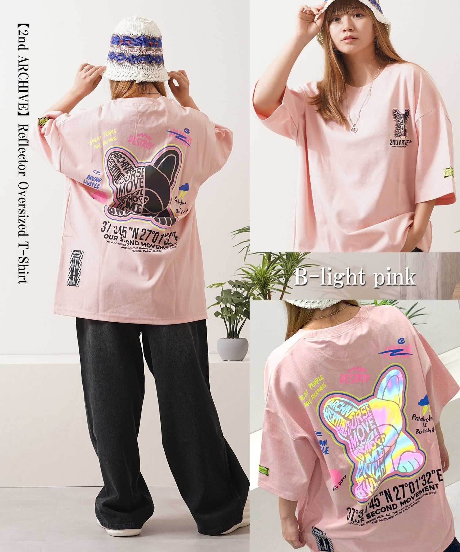 ワンフォークロージング 1111clothing 2nd ARCHIVE リフレクター Tee (C-black) C-black