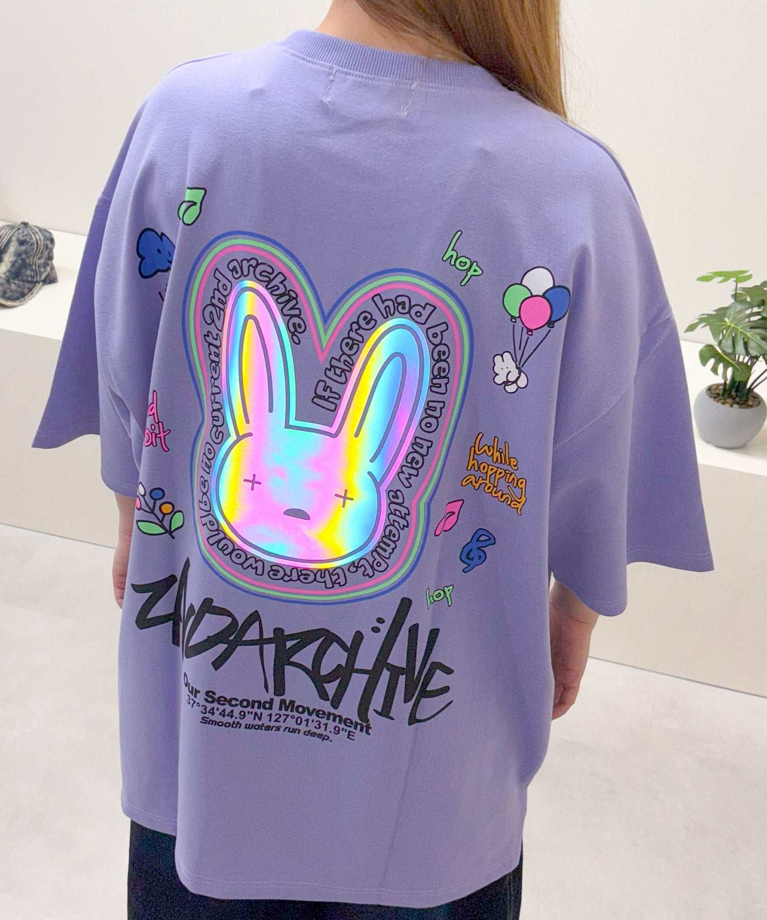 ワンフォークロージング 1111clothing 2nd ARCHIVE リフレクター Tee (A-light purple) A-light purple