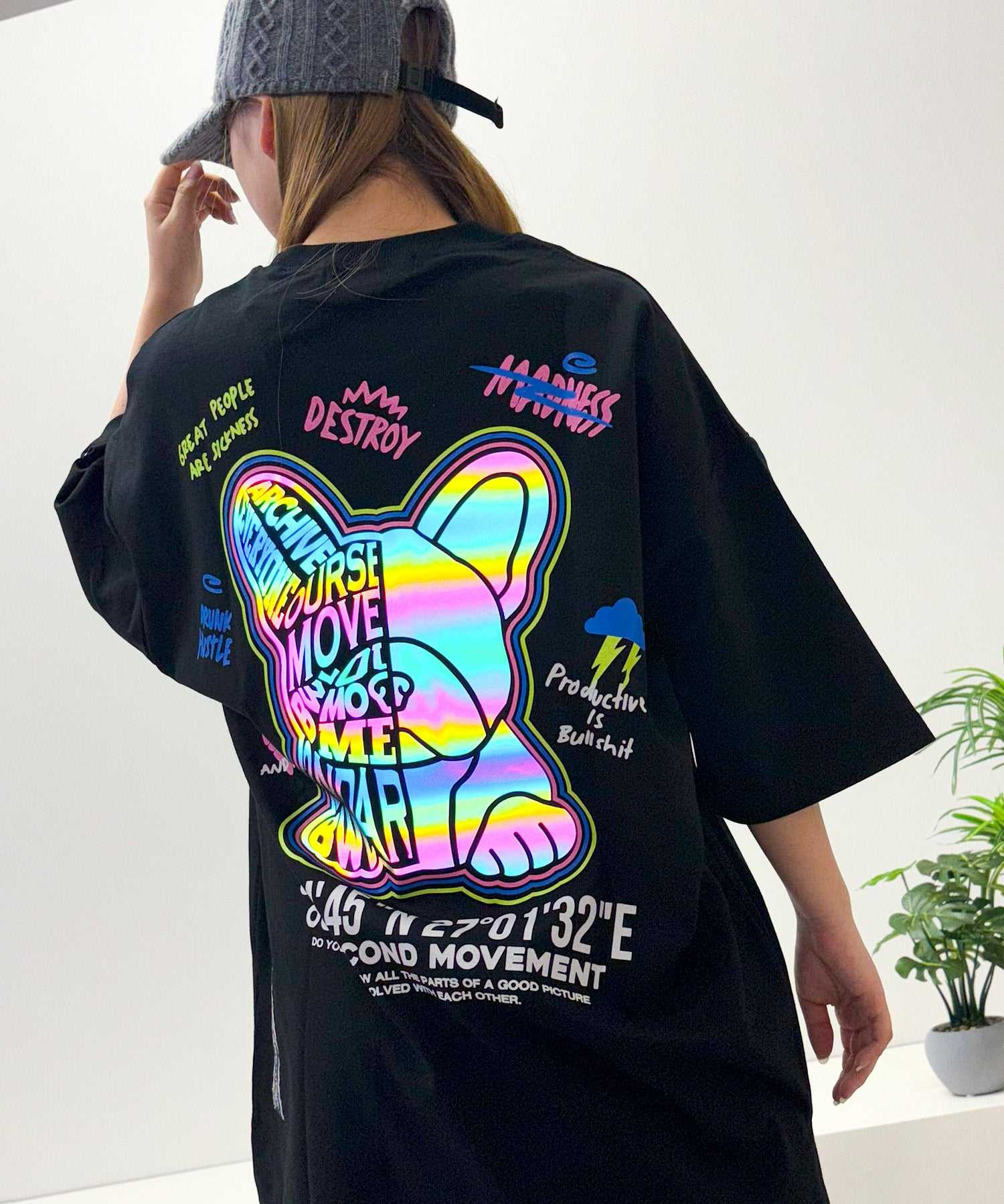 ワンフォークロージング 1111clothing 2nd ARCHIVE リフレクター Tee (B-black) B-black