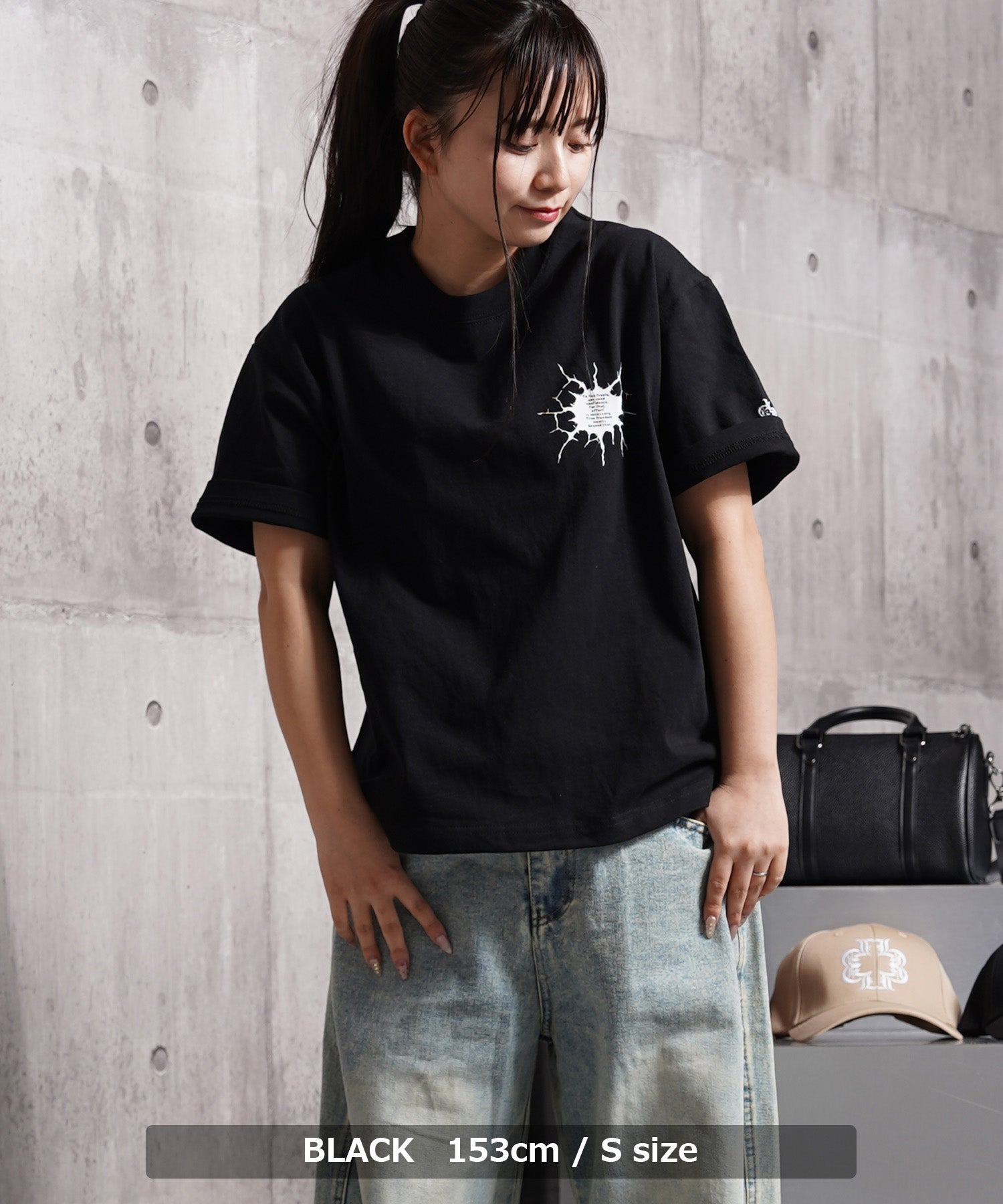ワンフォークロージング 1111clothing Bullet hole Tee (BLACK) BLACK