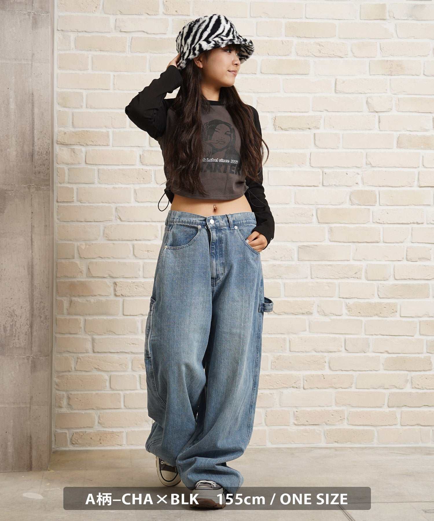 ワンフォークロージング 1111clothing STARTER / シャーリング ショート丈 ラグラン L/S Tシャツ