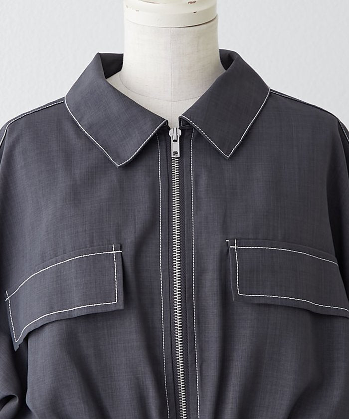 ナイスクラップ NICE CLAUP 裾シャーリングJK+キャミOPSET (BE) BE