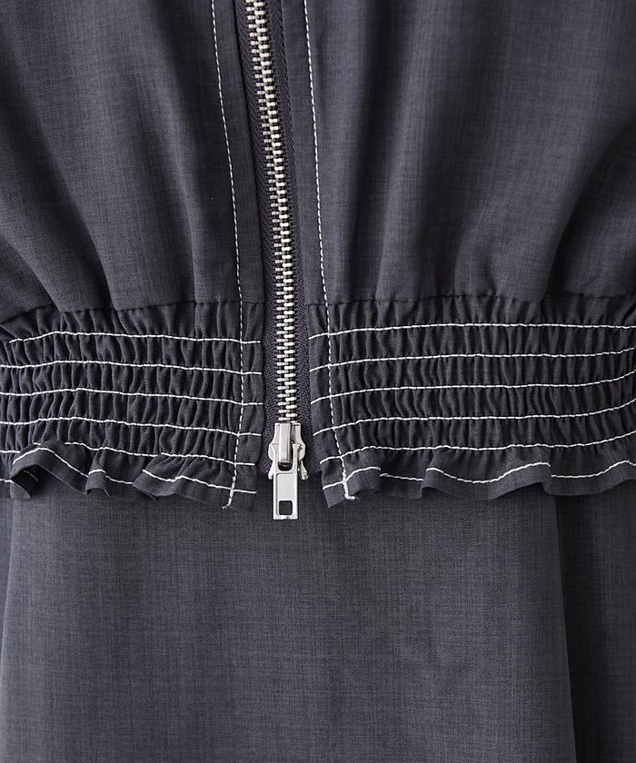 ナイスクラップ NICE CLAUP 裾シャーリングJK+キャミOPSET (BE) BE