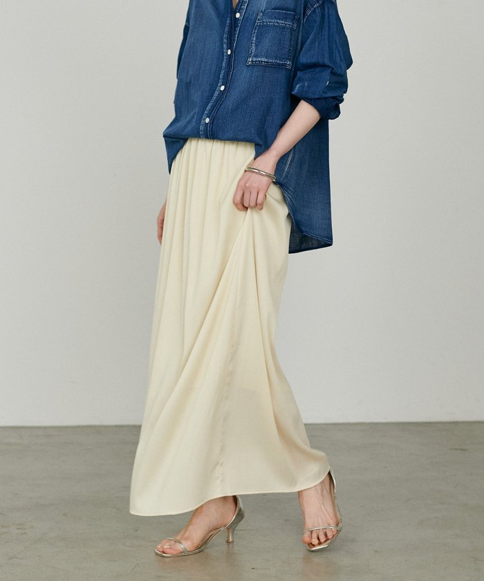 ナイスクラップ NICE CLAUP 【LARUTA】サテンゴム入りスカート (LBE) LBE