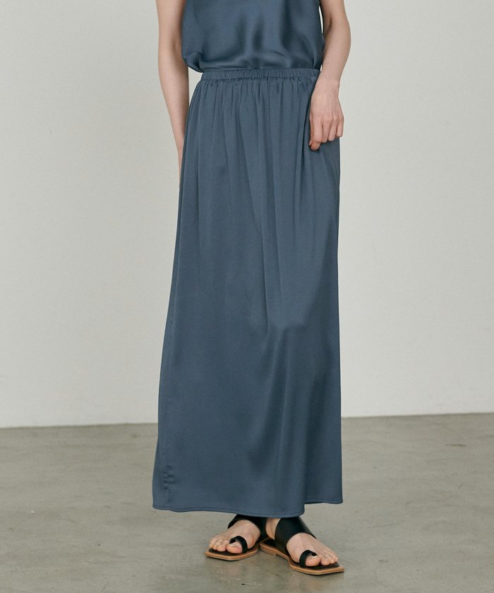 ナイスクラップ NICE CLAUP 【LARUTA】サテンゴム入りスカート (LBE) LBE