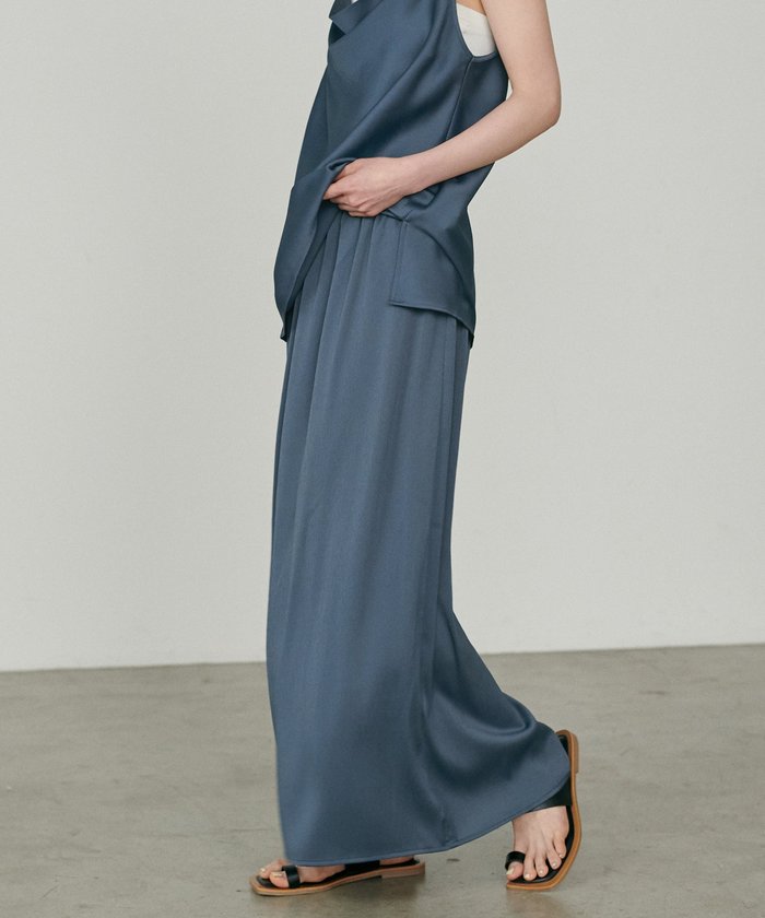 ナイスクラップ NICE CLAUP 【LARUTA】サテンゴム入りスカート (LBE) LBE