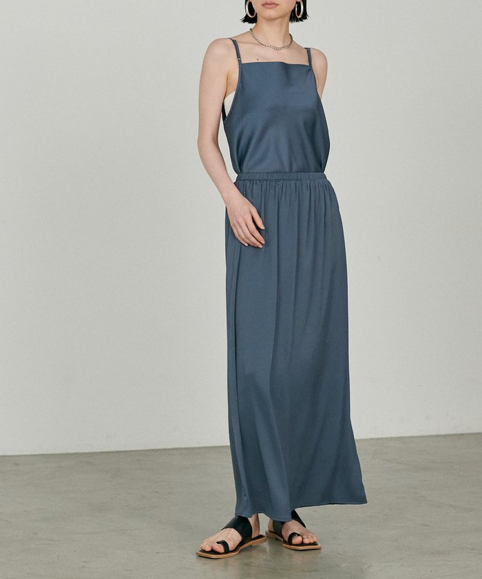 ナイスクラップ NICE CLAUP 【LARUTA】サテンゴム入りスカート (LBE) LBE