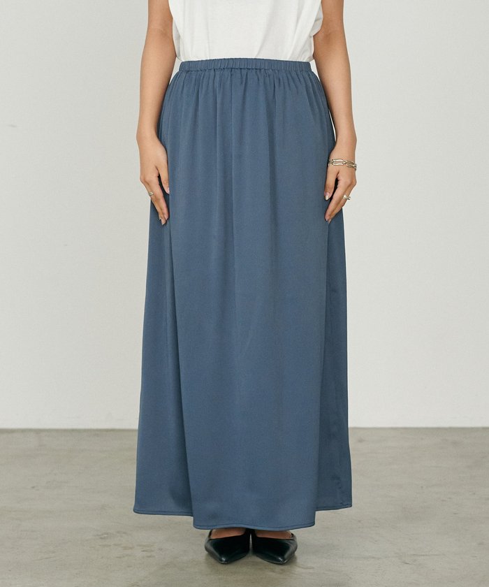 ナイスクラップ NICE CLAUP 【LARUTA】サテンゴム入りスカート (LBE) LBE