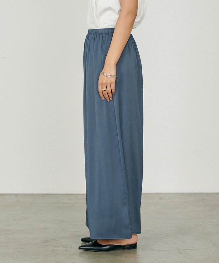 ナイスクラップ NICE CLAUP 【LARUTA】サテンゴム入りスカート (LBE) LBE