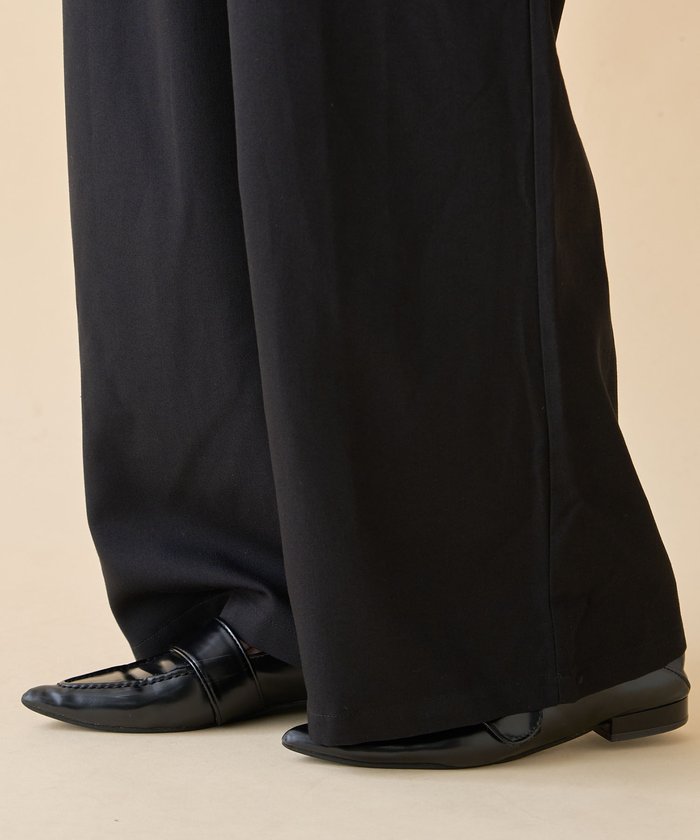 ナイスクラップ NICE CLAUP 【nane】《サイズ展開有》ボリュームスリーブオールインワン (BK) BK