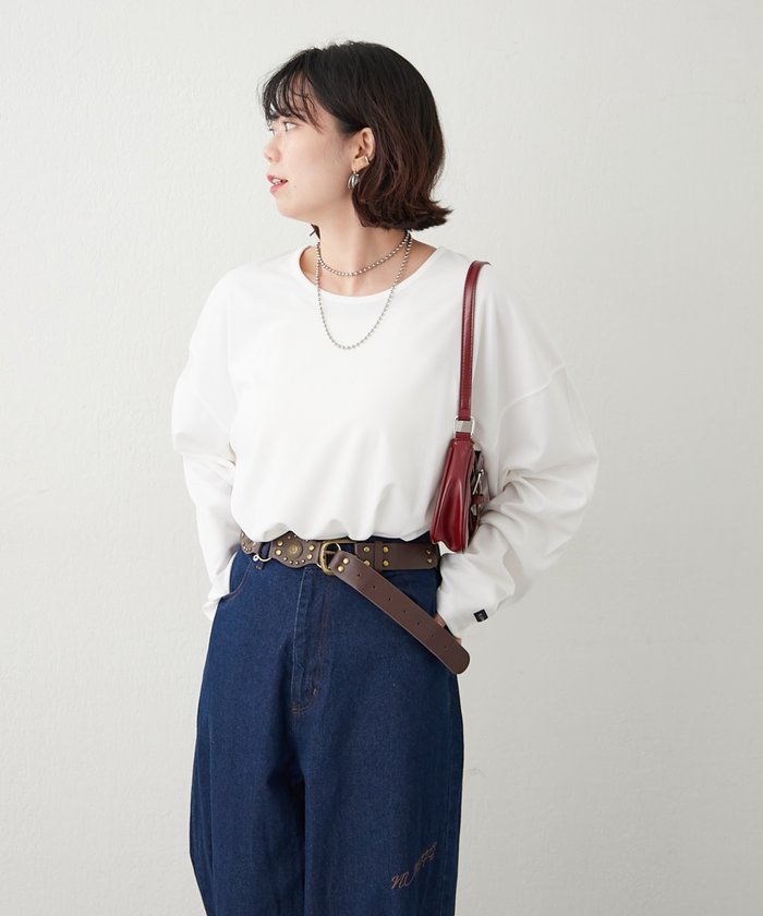 ナイスクラップ NICE CLAUP 【NUNIFE】UネックロンT (OFF) OFF