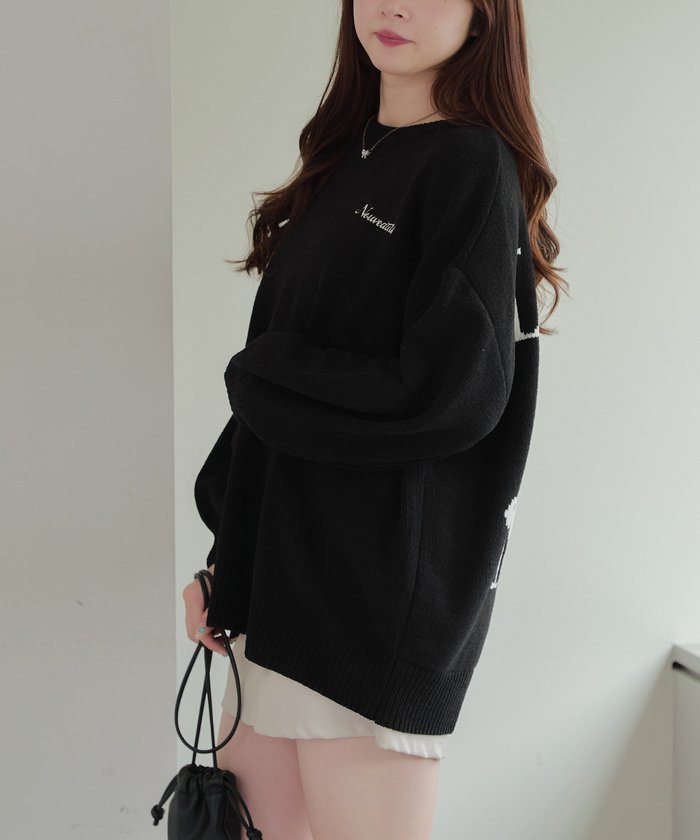 ナイスクラップ NICE CLAUP バックロゴマットモールプルオーバー (BK) BK