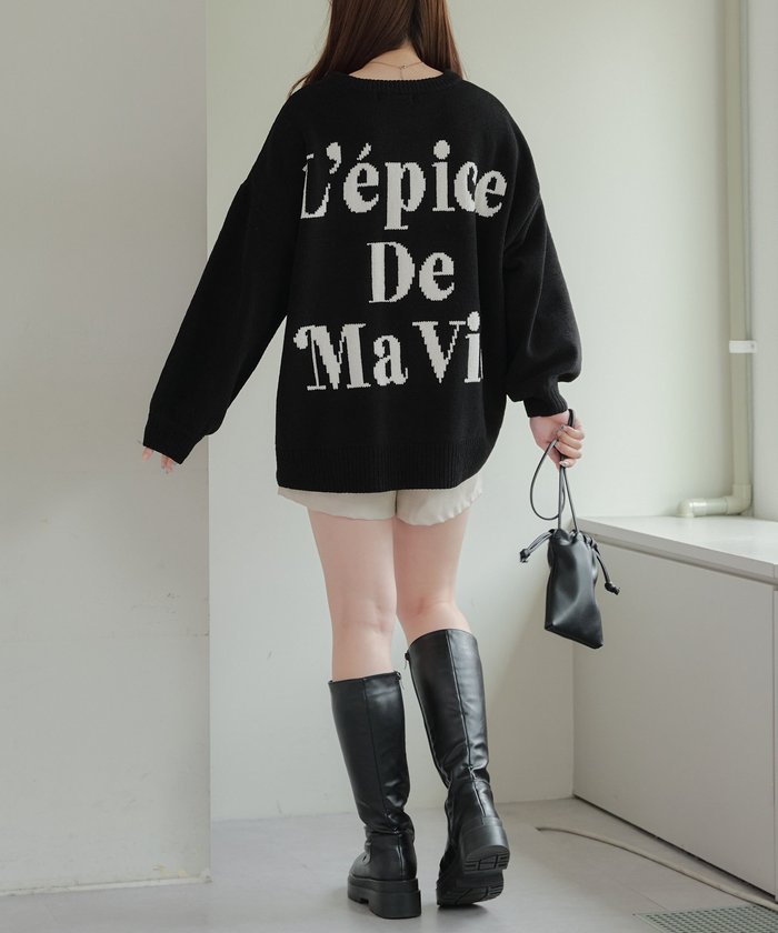 ナイスクラップ NICE CLAUP バックロゴマットモールプルオーバー (BK) BK