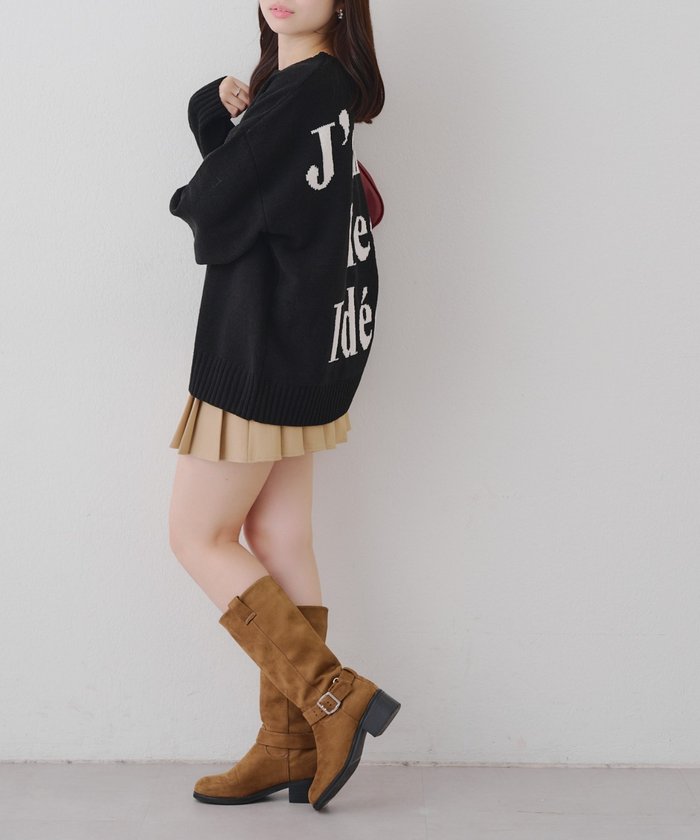 ナイスクラップ NICE CLAUP バックロゴマットモールプルオーバー (BK) BK