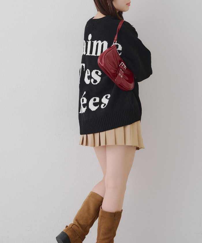 ナイスクラップ NICE CLAUP バックロゴマットモールプルオーバー (BK) BK