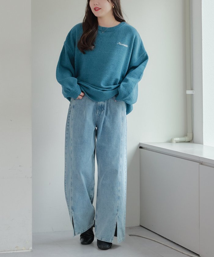 ナイスクラップ NICE CLAUP バックロゴマットモールプルオーバー (BK) BK