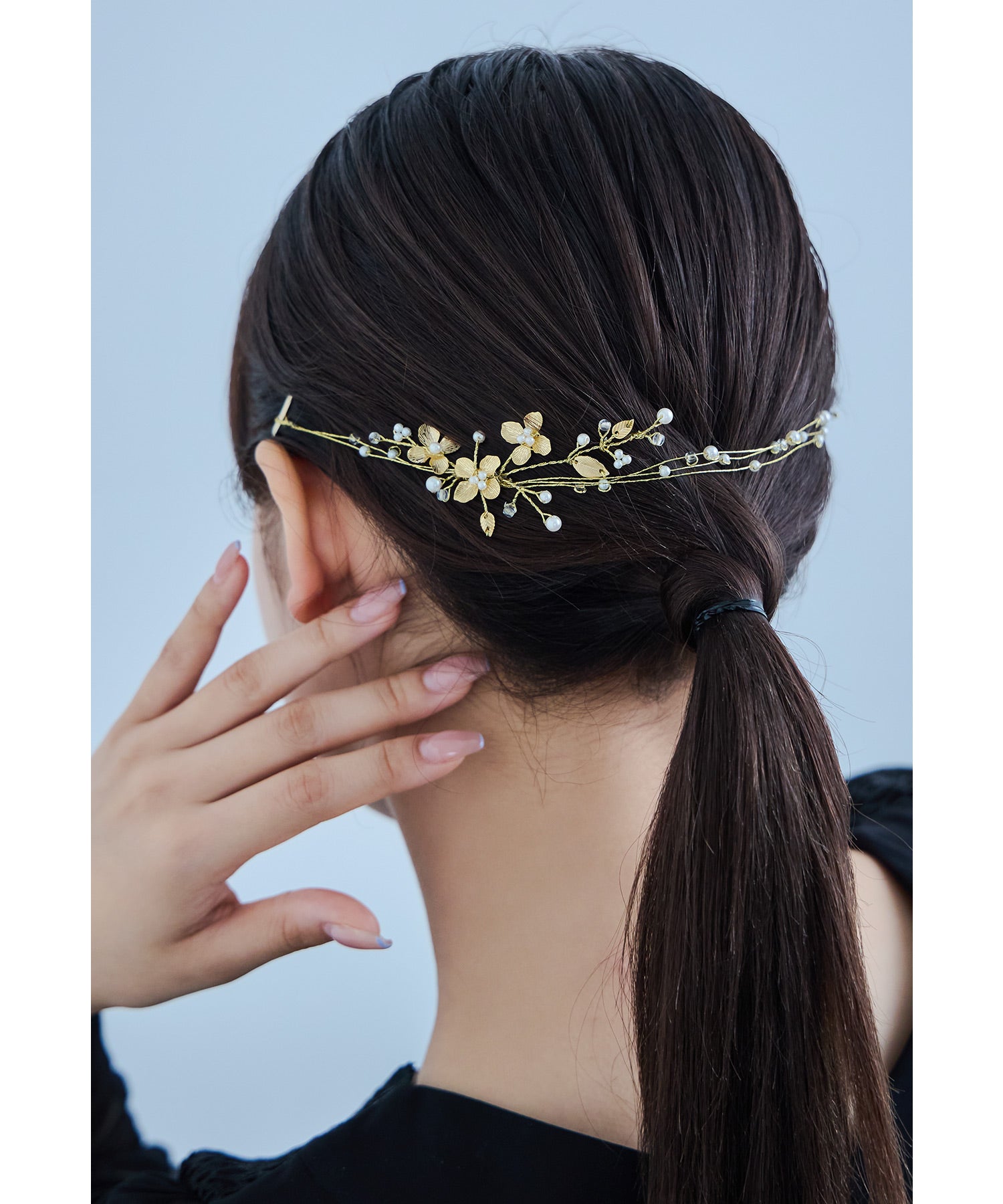 ニアナ niana メタルフラワーパールヘッドドレス ヘアアクセサリー ヘアピン 結婚式 二次会 成人式 同窓会 お呼ばれ オケージョン ウェディング (ゴールド) ゴールド