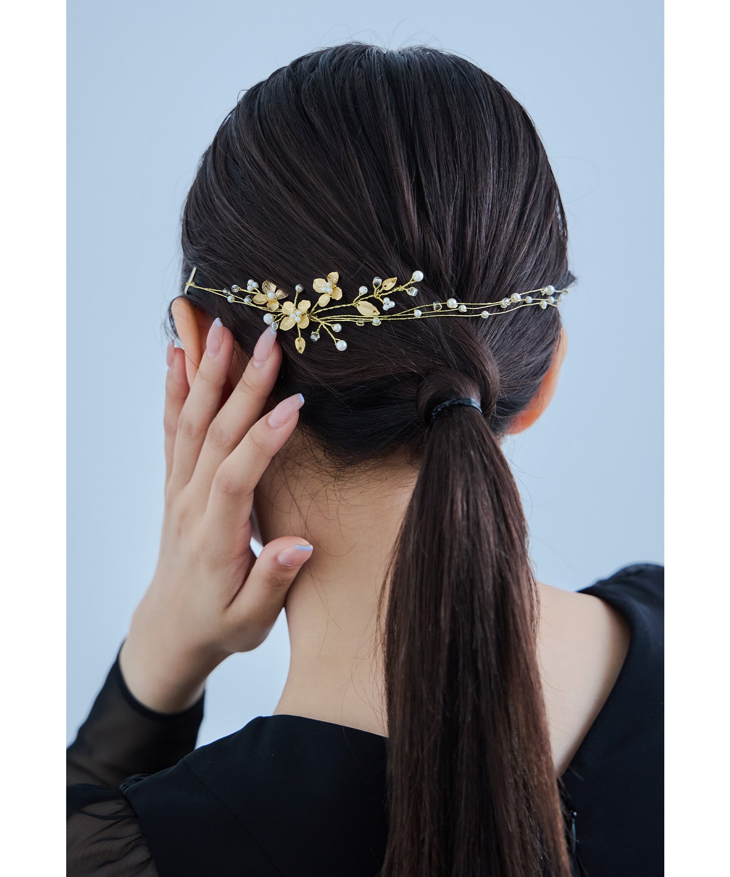 ニアナ niana メタルフラワーパールヘッドドレス ヘアアクセサリー ヘアピン 結婚式 二次会 成人式 同窓会 お呼ばれ オケージョン ウェディング (ゴールド) ゴールド