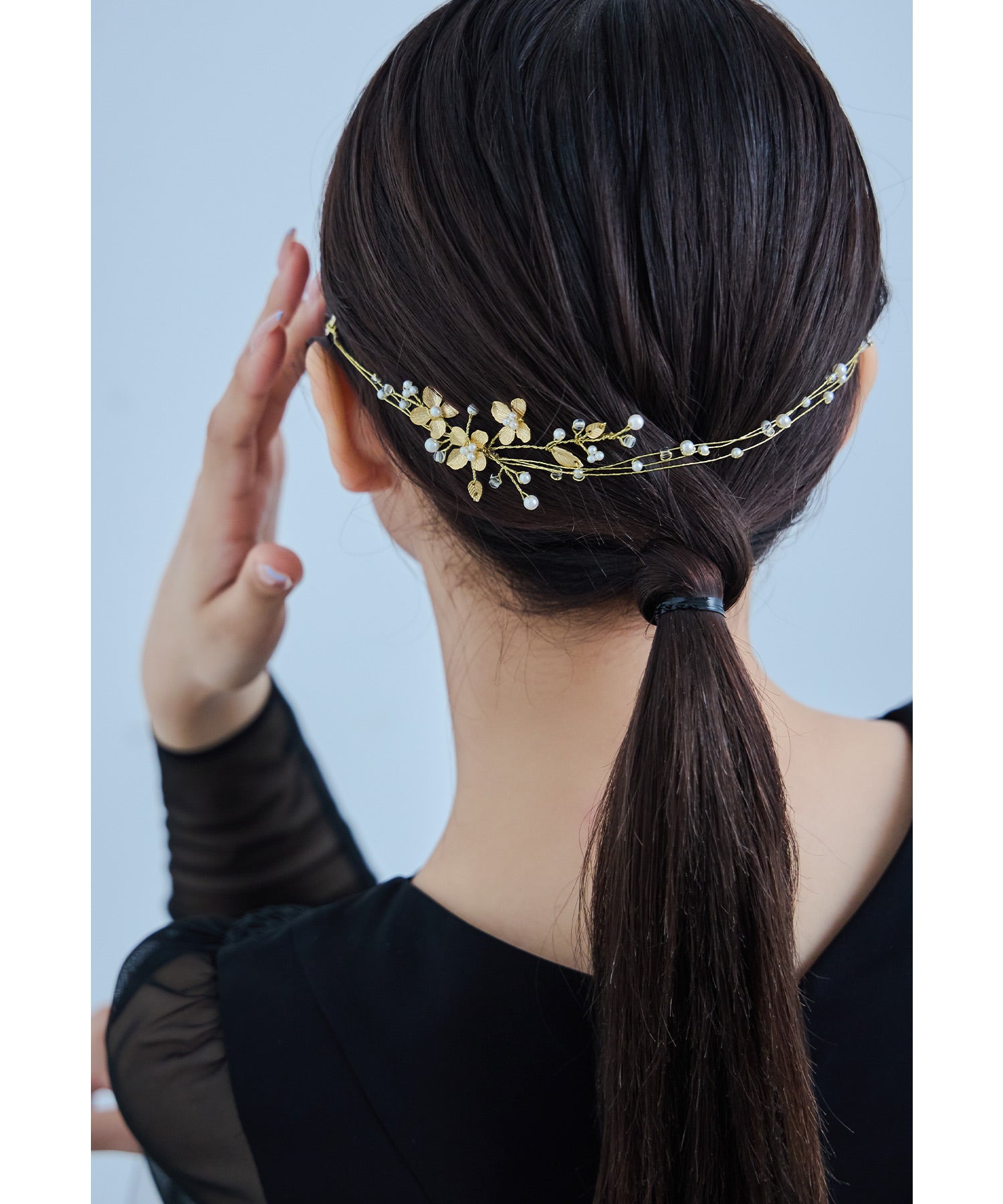 ニアナ niana メタルフラワーパールヘッドドレス ヘアアクセサリー ヘアピン 結婚式 二次会 成人式 同窓会 お呼ばれ オケージョン ウェディング (ゴールド) ゴールド