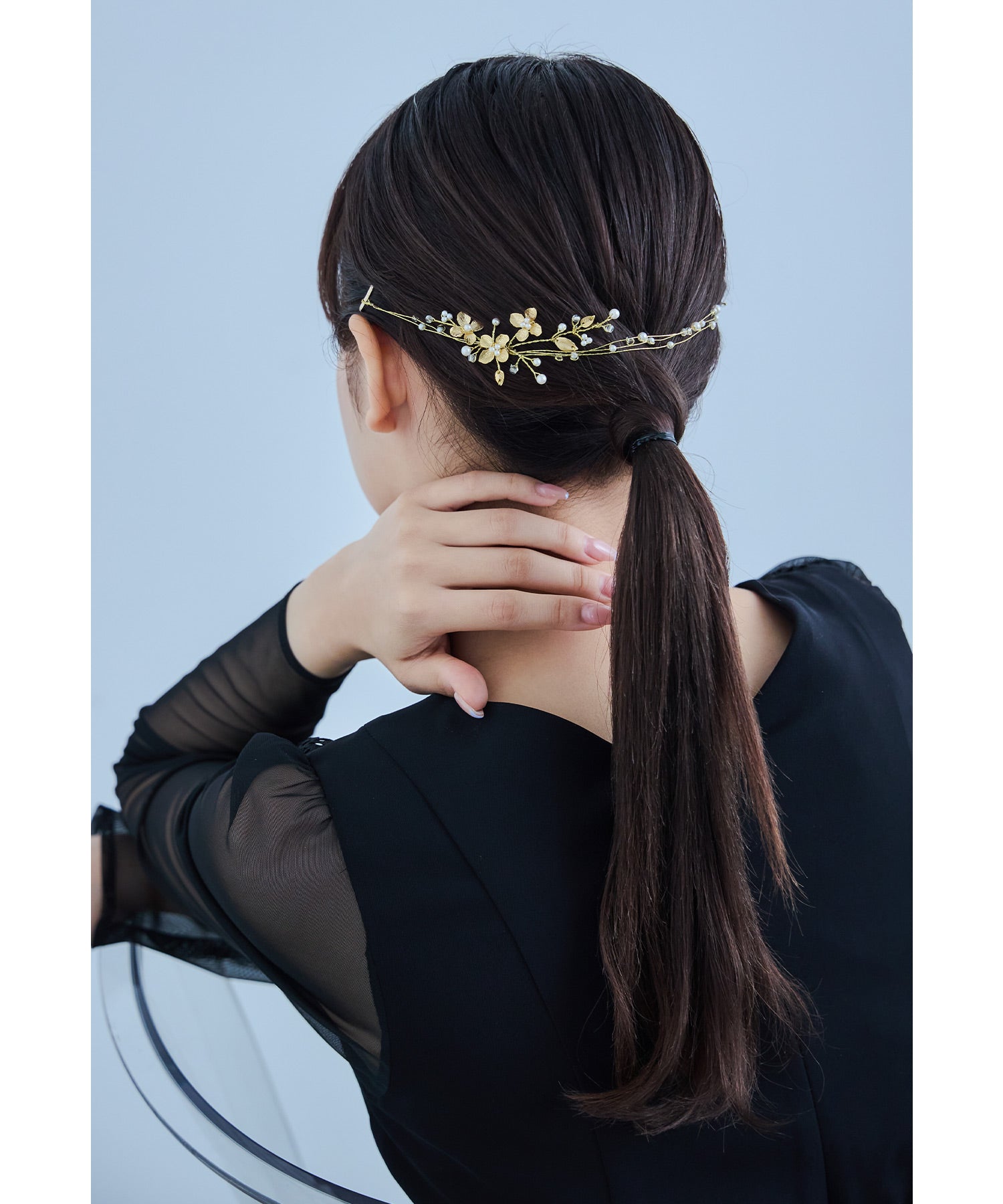 ニアナ niana メタルフラワーパールヘッドドレス ヘアアクセサリー ヘアピン 結婚式 二次会 成人式 同窓会 お呼ばれ オケージョン ウェディング (ゴールド) ゴールド