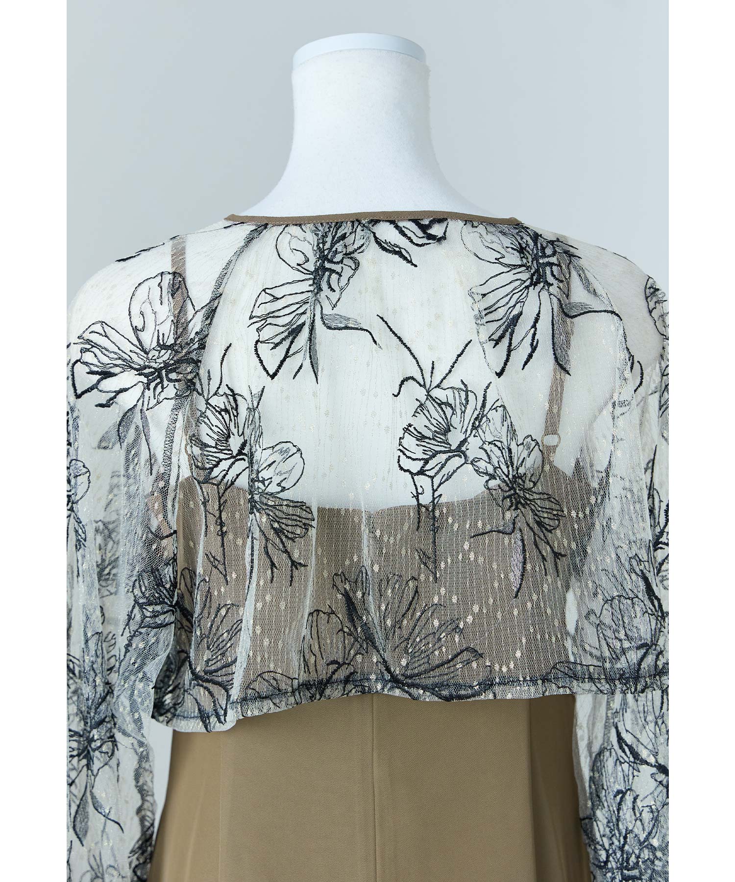 ニアナ niana Many wayゴールドフラワードレス 2点セット ボレロ キャミワンピース 結婚式 成人式 二次会 同窓会 入学式 卒業式 パーティードレス オケージョンドレス お呼ばれ (グレー) グレー