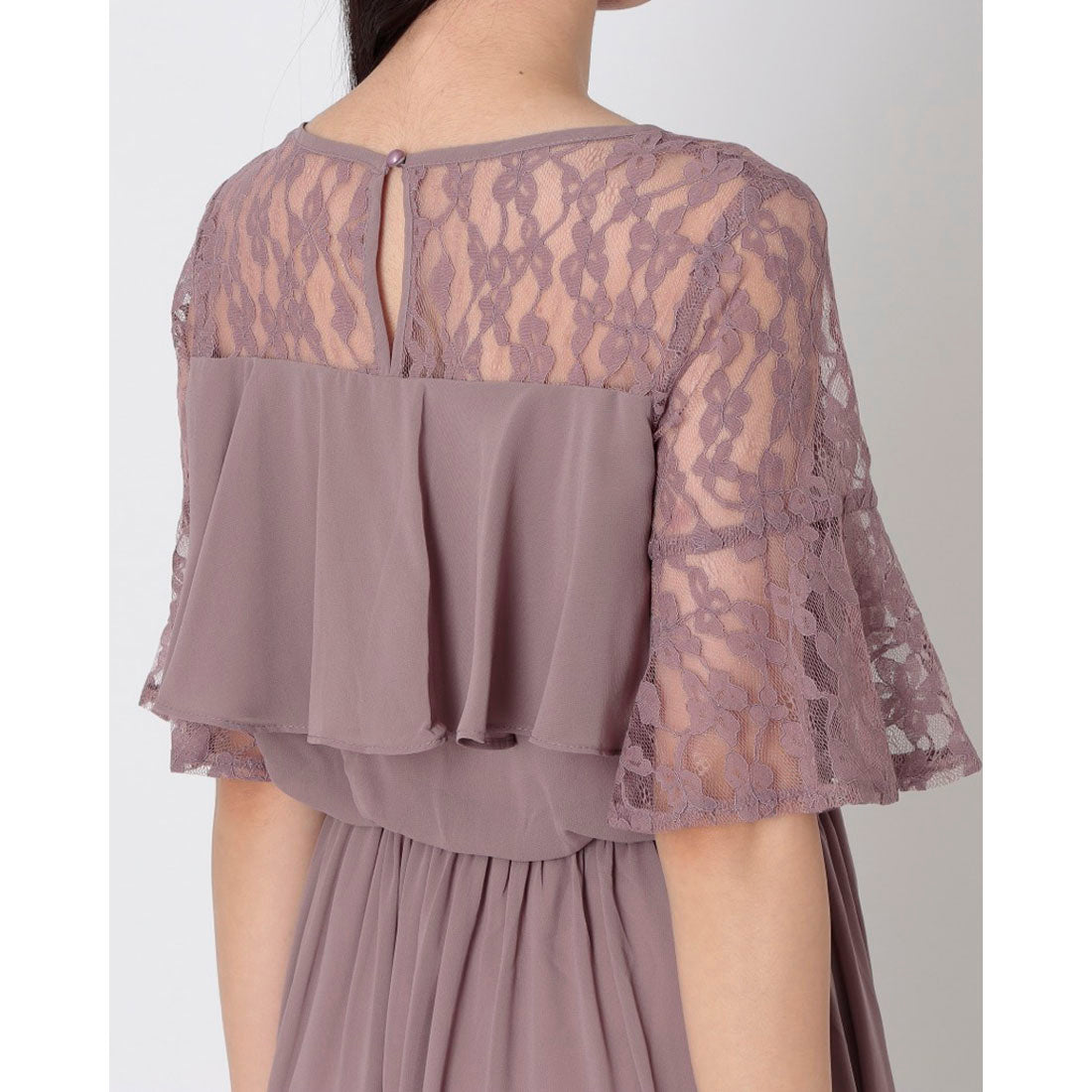 ナイトワン NIGHT 1 シフォンロングドレス ドレス (グレーパープル) グレーパープル