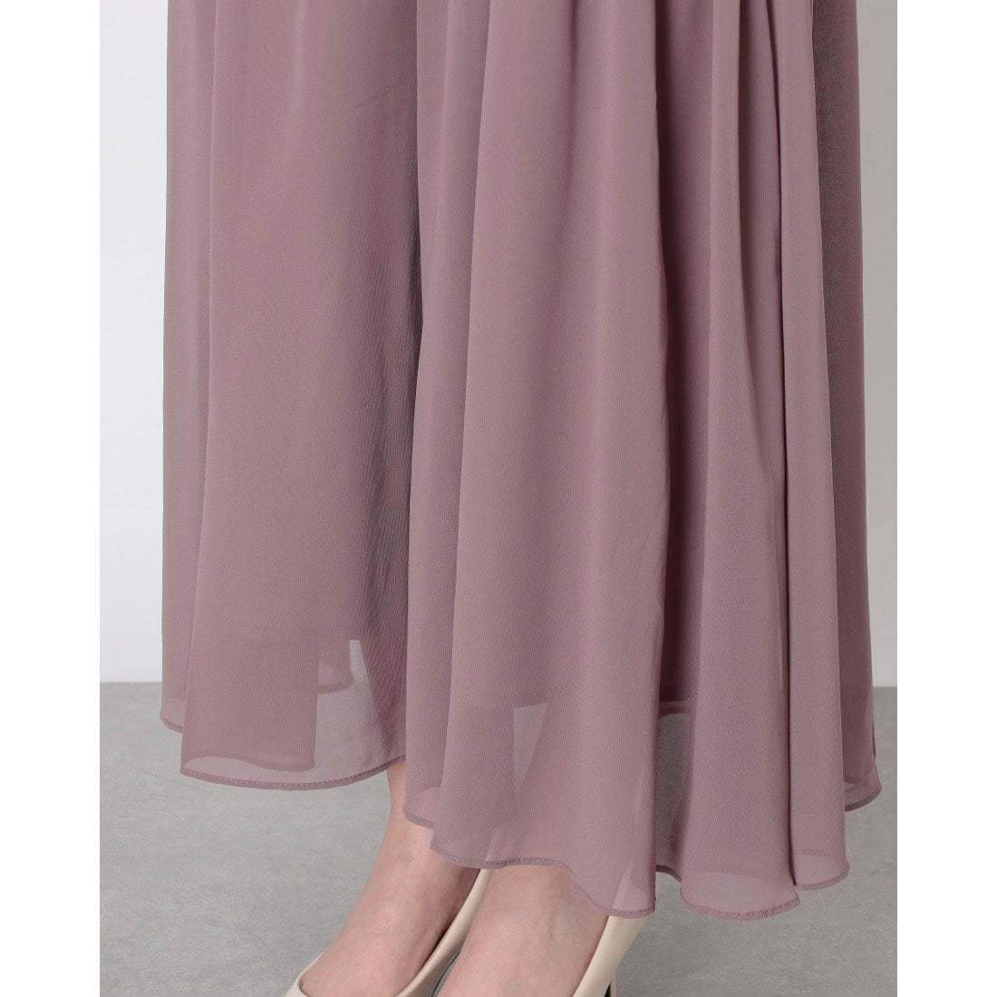 ナイトワン NIGHT 1 シフォンロングドレス ドレス (グレーパープル) グレーパープル