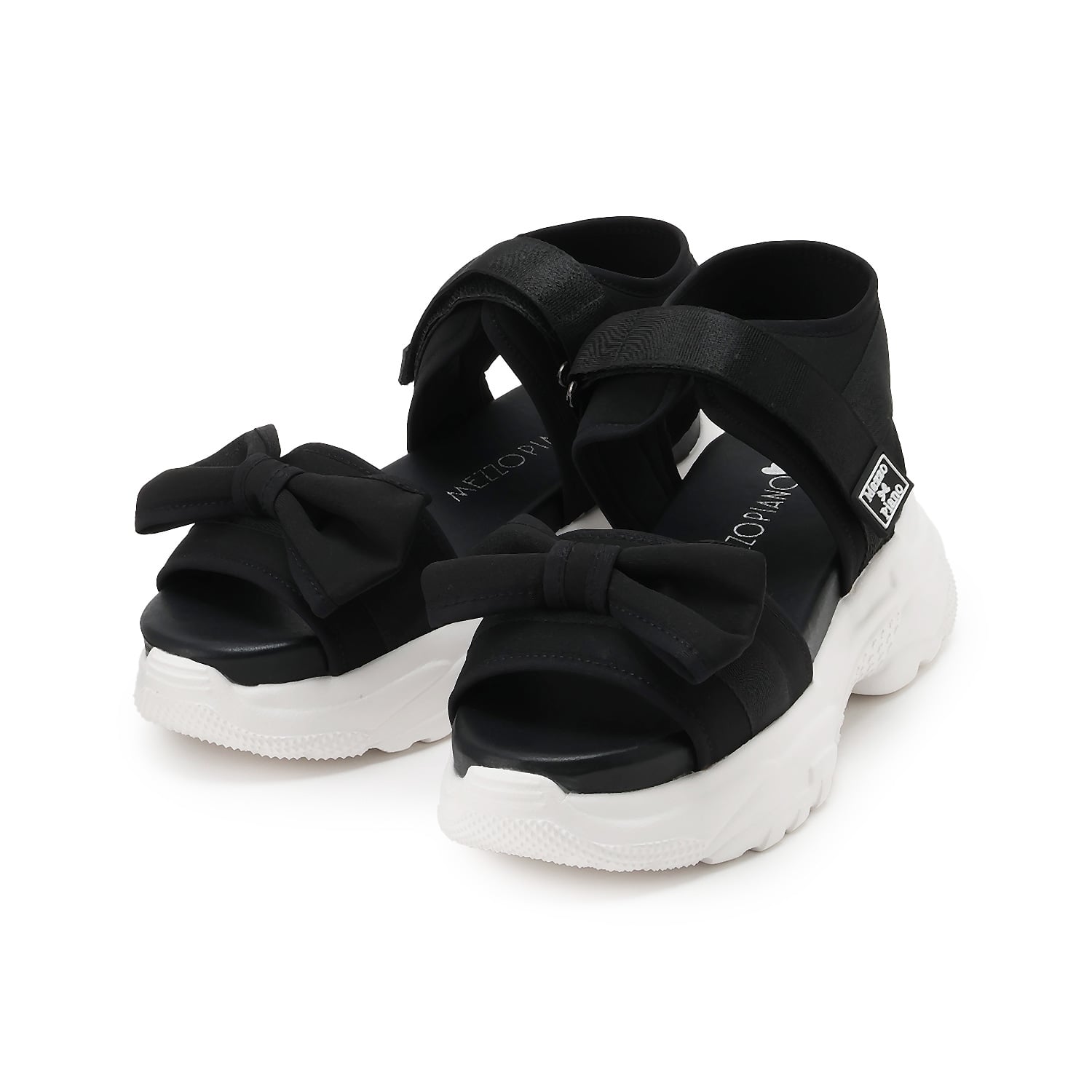 メゾピアノジュニア mezzo piano junior リボンスポサン (黒) 黒