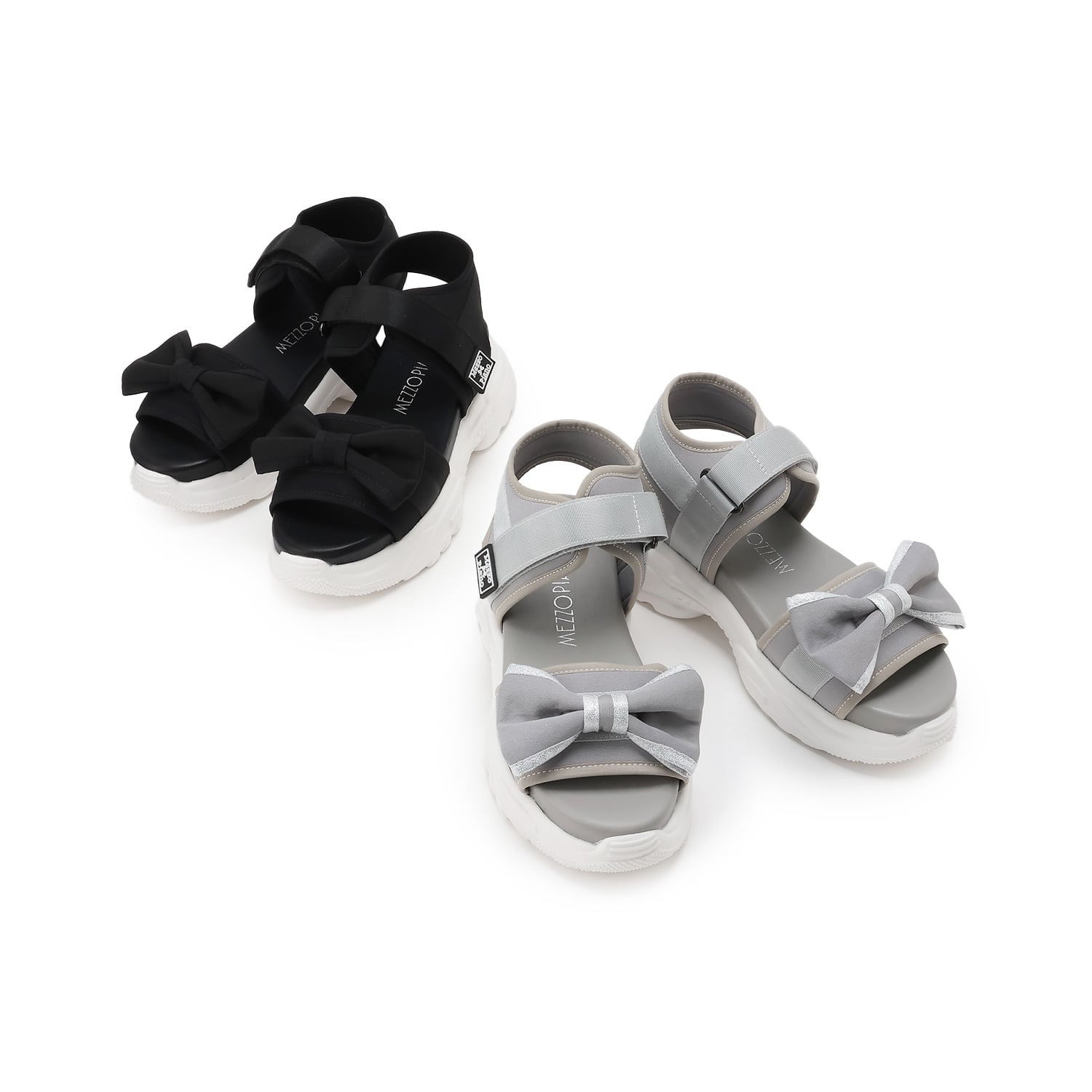 メゾピアノジュニア mezzo piano junior リボンスポサン (黒) 黒