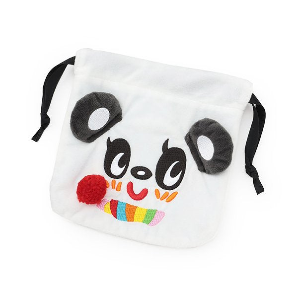 ポンポネットジュニア pom ponette junior おほほパンダ ミニ巾着 (白) 白