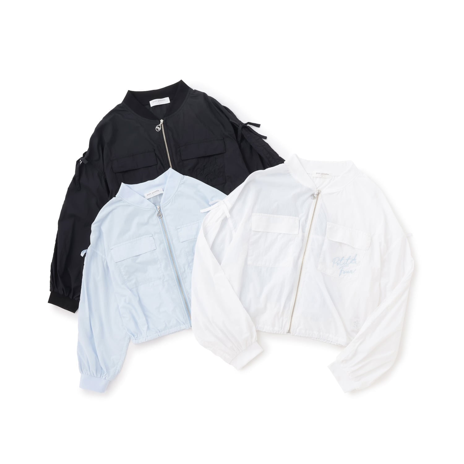 ポンポネットジュニア pom ponette junior 【UVカット】シアージップブルゾン (黒) 黒