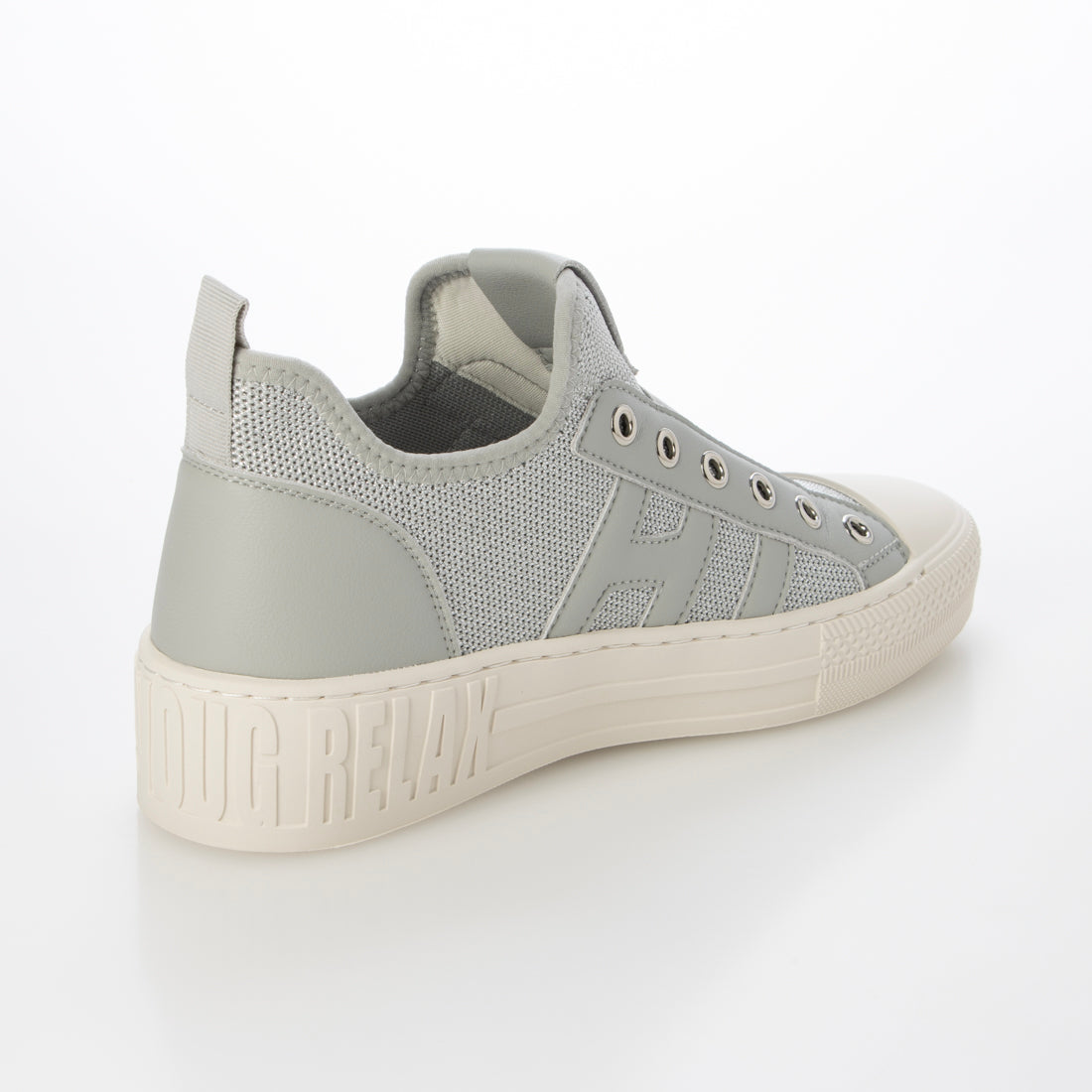 ヌーベル ヴォーグ リラックス Noubel Voug Relax 柔らかニット甲ゴム快適スニーカー (シルバー) シルバー