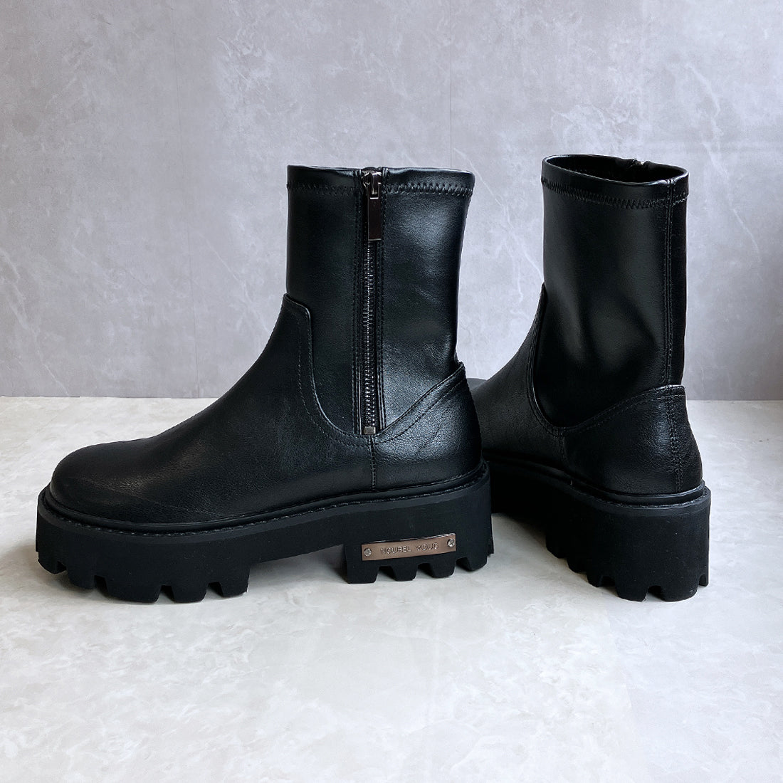 ヌーベル ヴォーグ リラックス Noubel Voug Relax タンクソール やわらかミドルブーツ (ブラック) ブラック