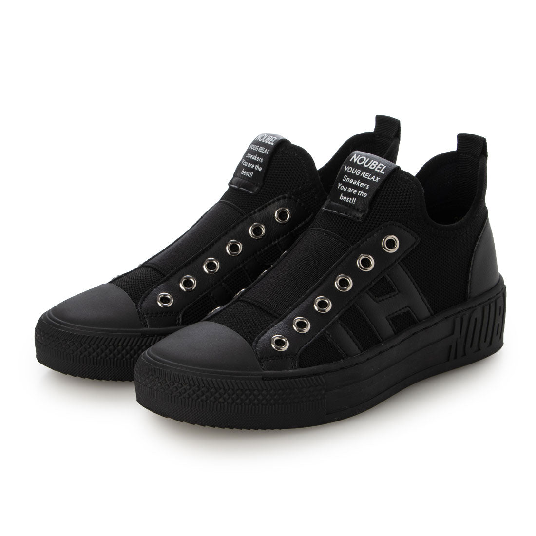 ヌーベル ヴォーグ リラックス Noubel Voug Relax ニットスニーカー (BL/BL) BL/BL