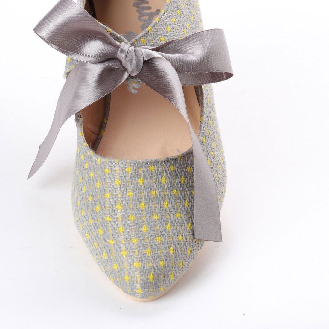 ヌーベル ヴォーグ リラックス Noubel Voug Relax ドット柄リボン付きパンプス