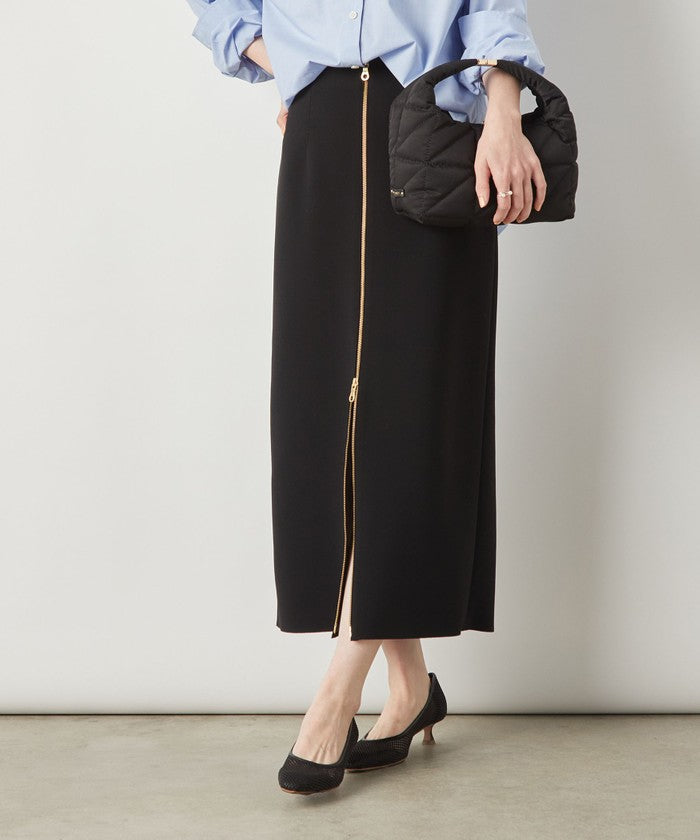 ノーリーズソフィー NOLLEY'S sophi ボンディングジョーゼット両前ロングSK (グレーベージュ) グレーベージュ