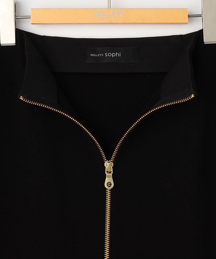 ノーリーズソフィー NOLLEY'S sophi ボンディングジョーゼット両前ロングSK (グレーベージュ) グレーベージュ