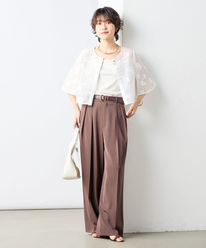 ノーリーズソフィー NOLLEY'S sophi ラメフラワージャガードBL (ブラック・グレー系1) ブラック・グレー系1