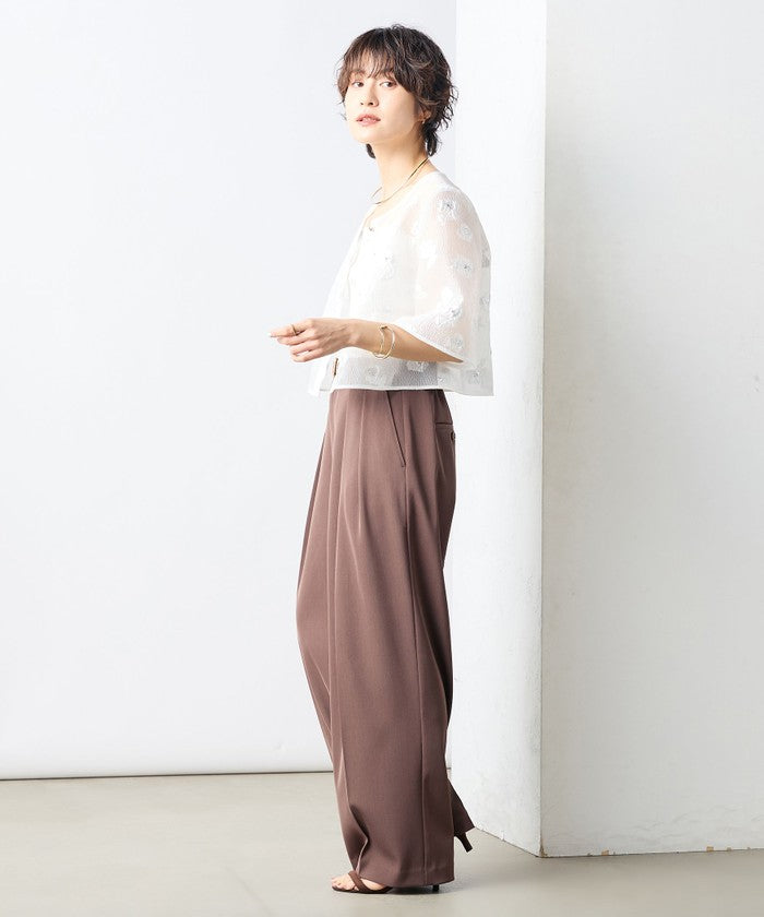 ノーリーズソフィー NOLLEY'S sophi ラメフラワージャガードBL (ブラック・グレー系1) ブラック・グレー系1