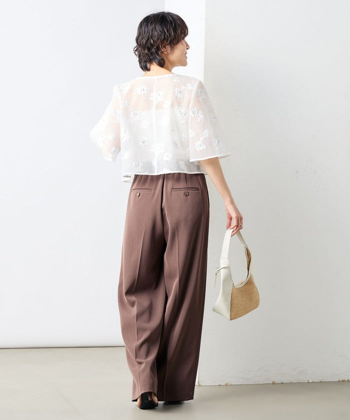 ノーリーズソフィー NOLLEY'S sophi ラメフラワージャガードBL (ブラック・グレー系1) ブラック・グレー系1